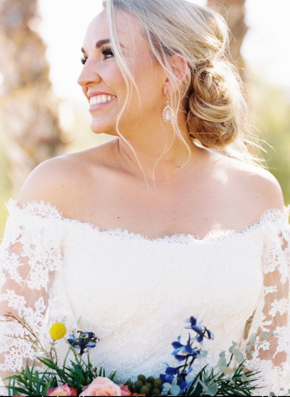Bridal hair and airbrush makeup by Paige & Co.